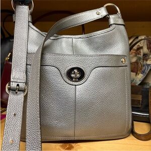 Coach Sophia Silver Crossbody Bag with Adjustable Strap